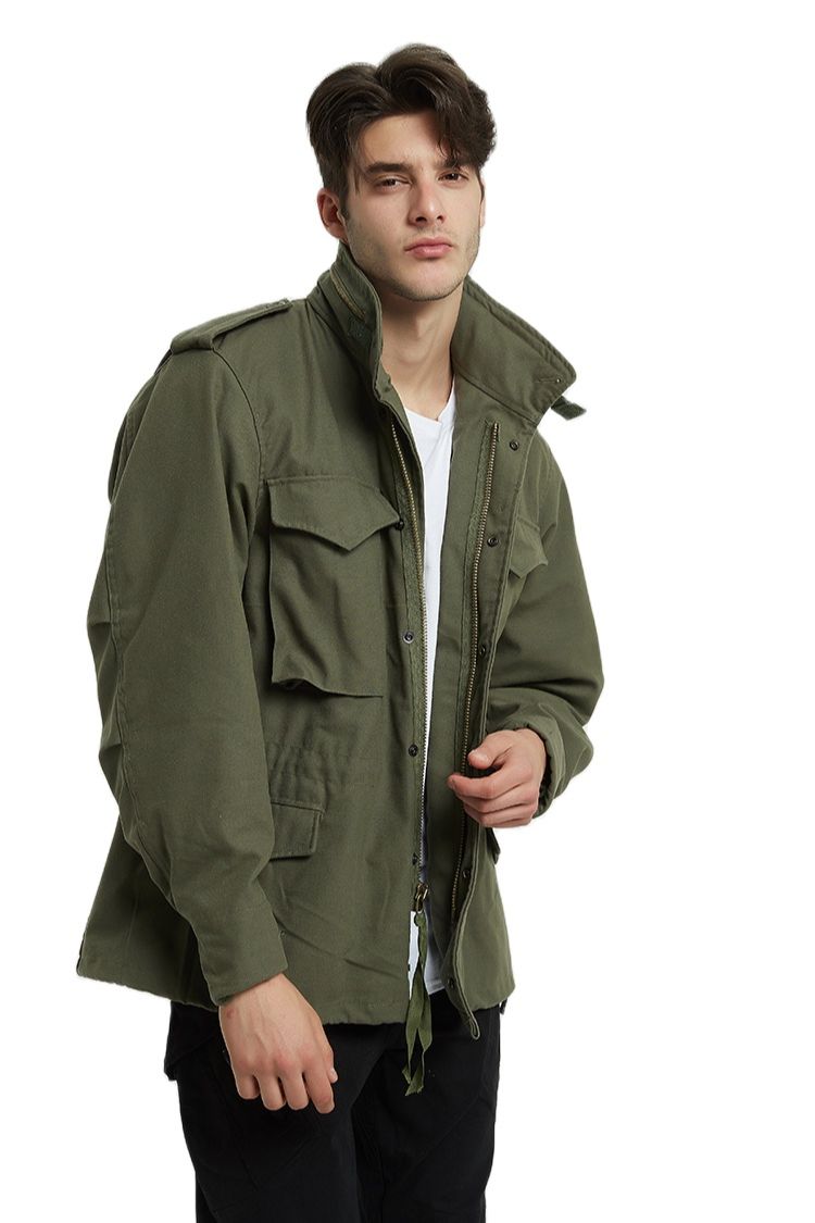 SMTP ARS1 M65 남성용 재킷 육군 녹색 특대 데님 재킷 군용 빈티지 캐주얼 윈드 브레이커 솔리드 코트 옷